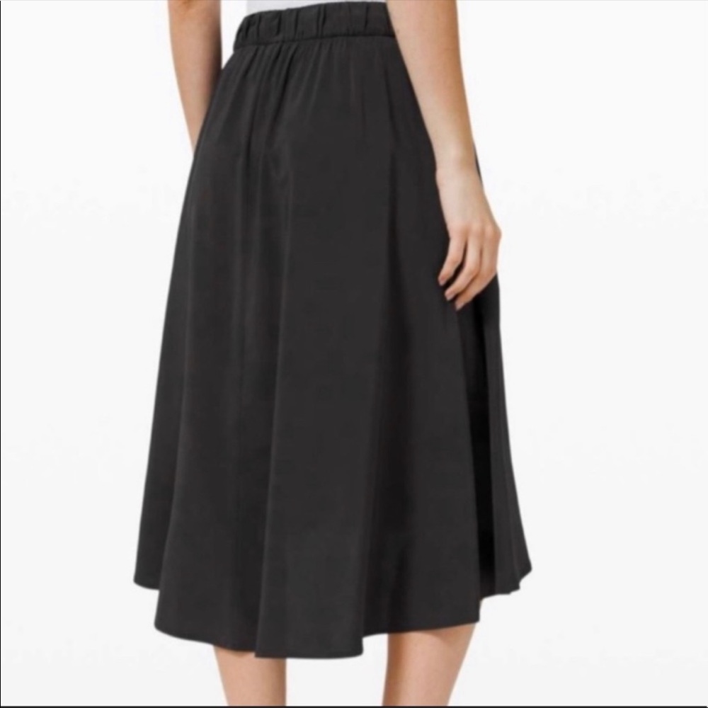 Black High-Low Drawstring Skirt - Women - Picture 2 of 6